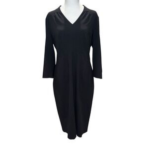 Antonio Melani Black Wemily 3/4 Sleeve Lined Dress 12‎ Office Cocktail Elegant